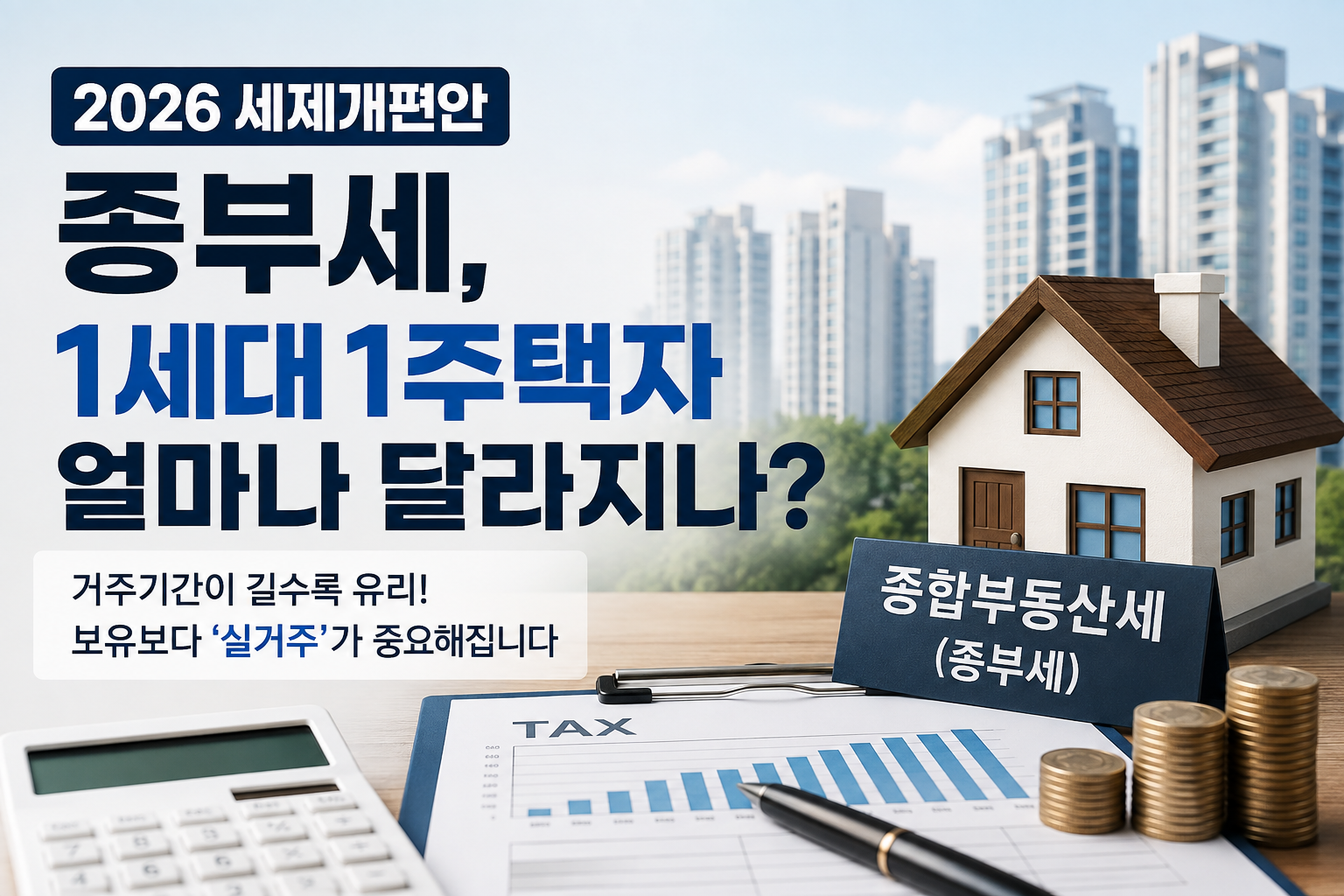 2026 세제개편안 종부세, 1세대 1주택자는 얼마나 달라지나?