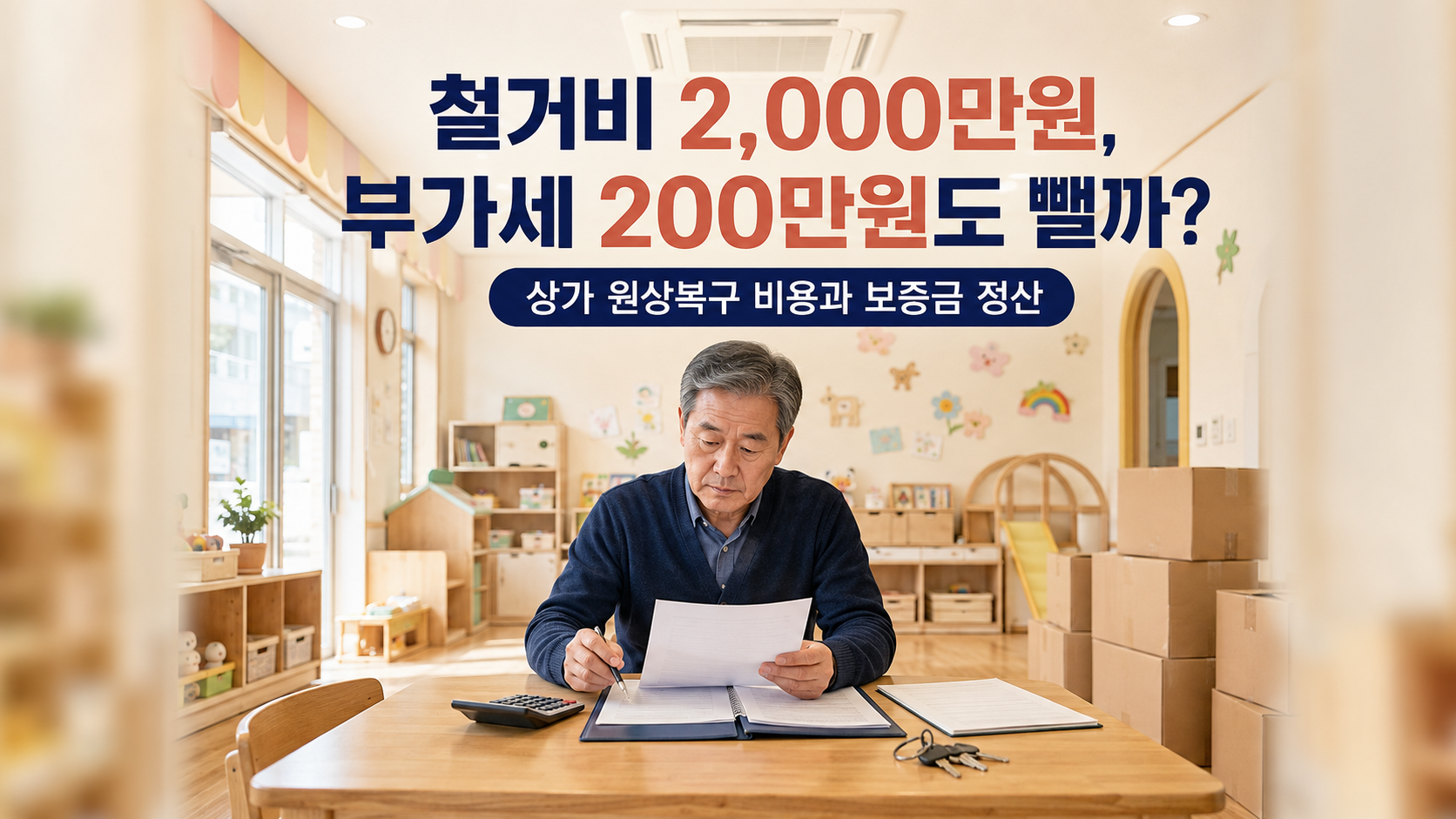 상가 원상복구 비용 2,000만원, 보증금에서 부가세까지 빼도 될까?
