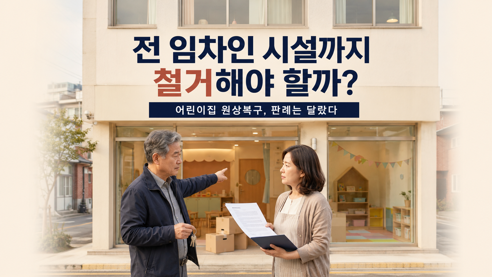 전 임차인 어린이집 시설까지 철거해야 할까?