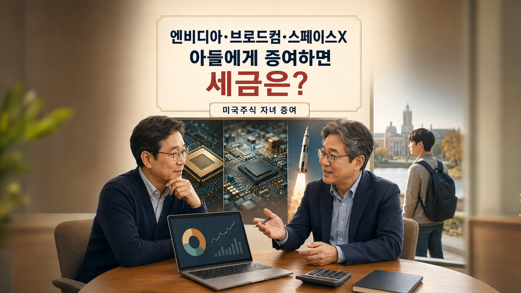 미국주식 자녀 증여, 엔비디아·브로드컴·스페이스X를 유학생 아들에게 주면 세금은?