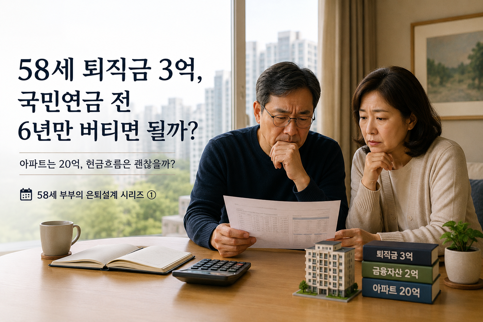 58세 퇴직금 3억, 국민연금 전 6년만 버티면 될까?
